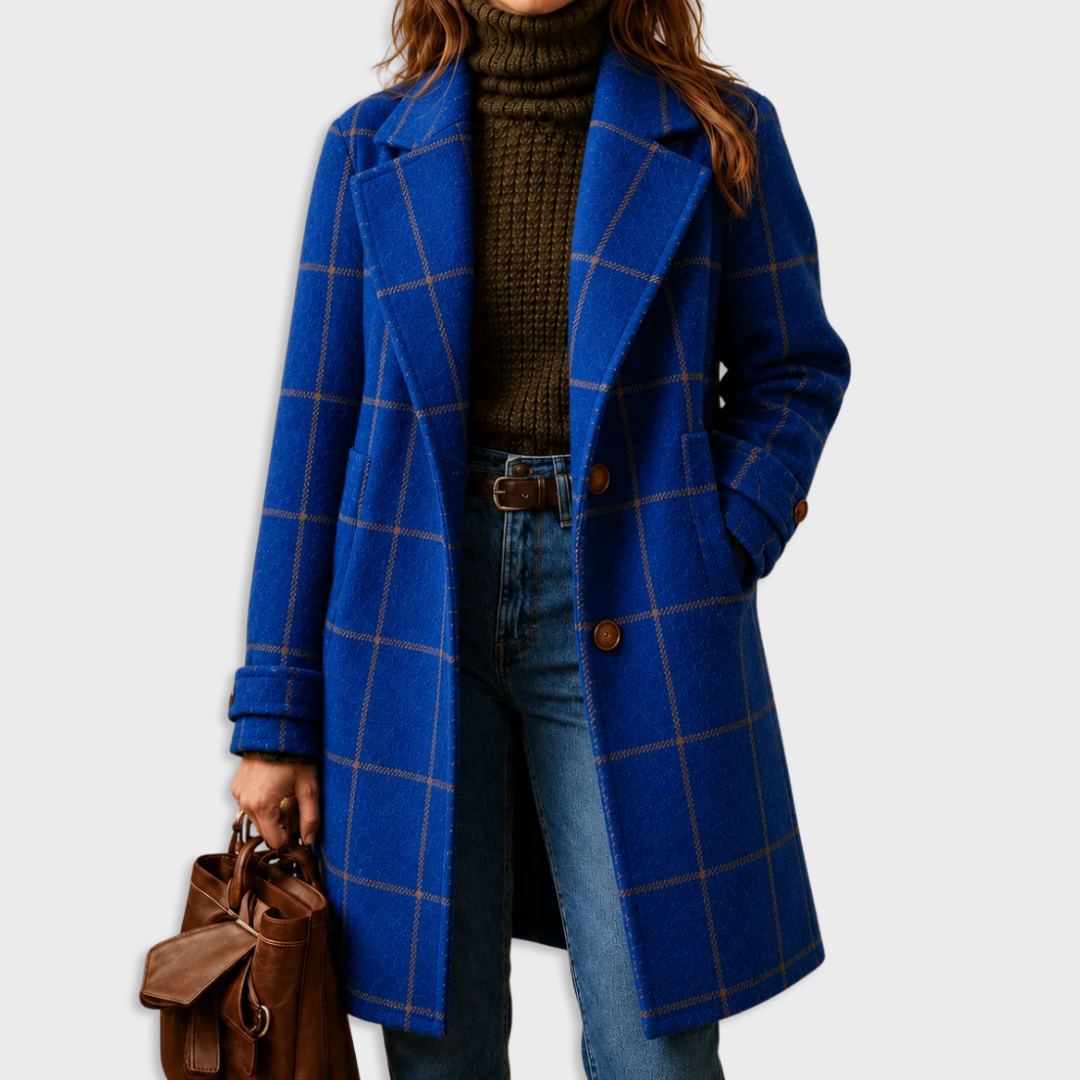 Kaitlyn — Elegant Plaid Coat