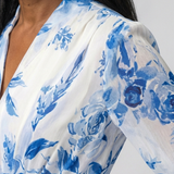 Eldrid — Floral Wrap Maxi Dress with Long Sleeves and Tie Waist