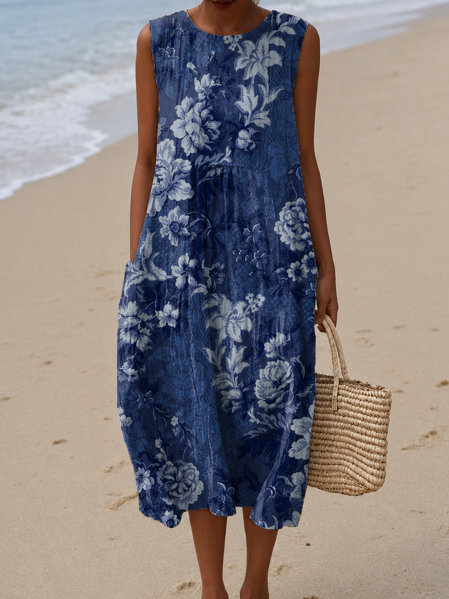 Ismene — Indigo Painterly Floral