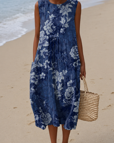 Ismene — Indigo Painterly Floral