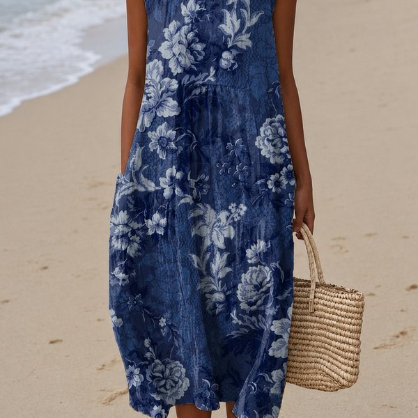 Ismene — Indigo Painterly Floral
