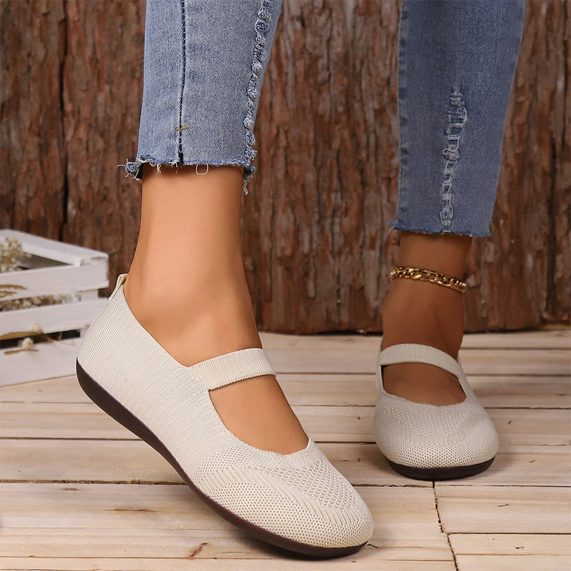 Cybil — Breathable Knit Mary Jane Flats