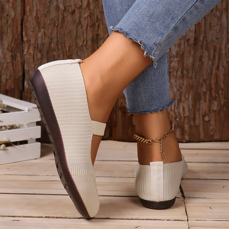 Cybil — Breathable Knit Mary Jane Flats