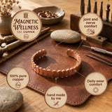 Jaime — Rope Edge Open Copper-Tone Cuff Bracelet