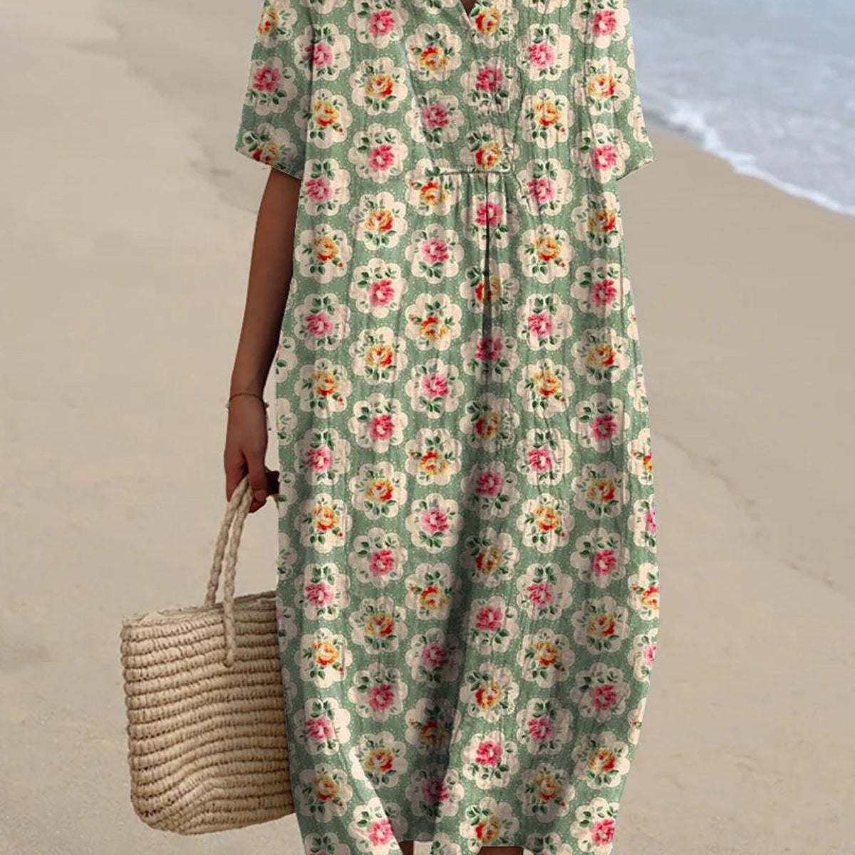 Noemie — Soft Floral Midi Dress