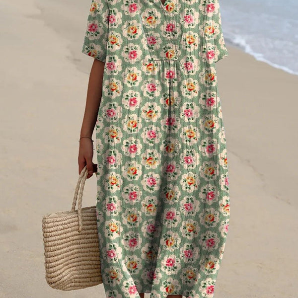Noemie — Soft Floral Midi Dress
