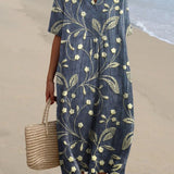 Zephyr — Navy Wildflower Midi Dress
