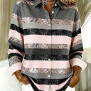  Blush Pink and Grey Stripe